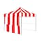 Impact Canopy Carnival Kit 8 FT x 8 FT  Steel Frame - 1 Top, 3 Rails Skirts, and 1 Backwall, Red and White 040040011 - alternate 2